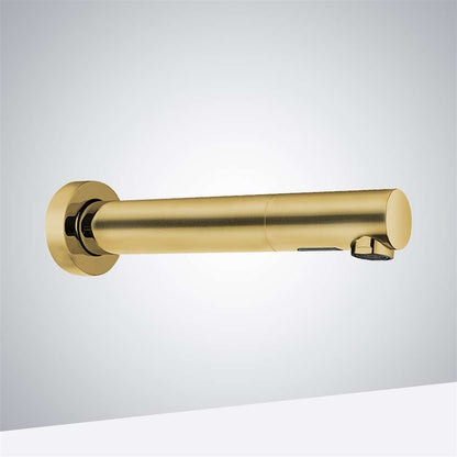 Fontana Venice Wall Mount Touchless Commercial Automatic Sensor Brushed Gold Faucet and Soap Dispenser