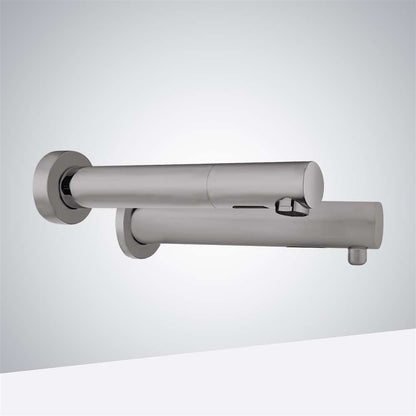 Fontana Venice Wall Mount Touchless Commercial Automatic Sensor Brushed Nickel Faucet and Soap Dispenser