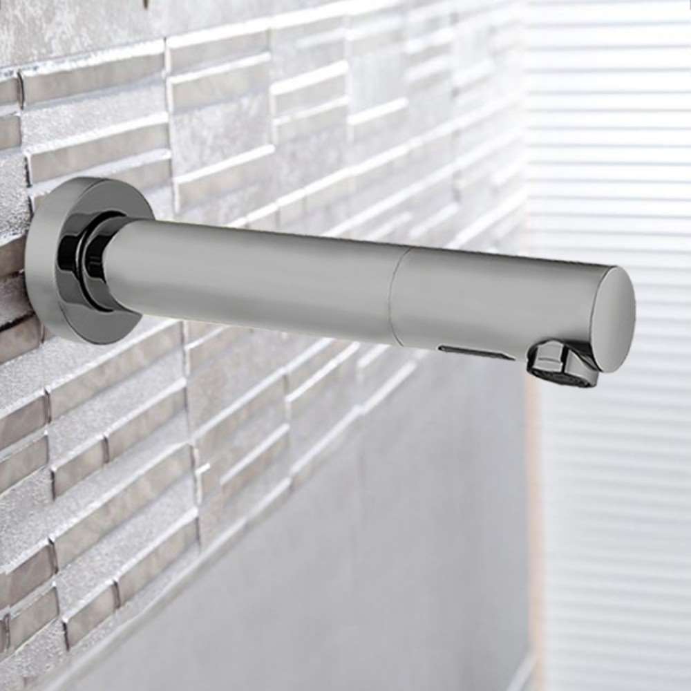 Fontana Venice Wall Mount Touchless Commercial Automatic Sensor Brushed Nickel Faucet and Soap Dispenser