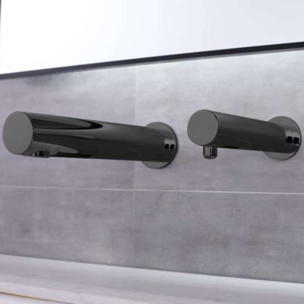 Fontana Venice Wall Mount Touchless Commercial Automatic Sensor Dark Oil Rubbed Bronze Faucet and Soap Dispenser