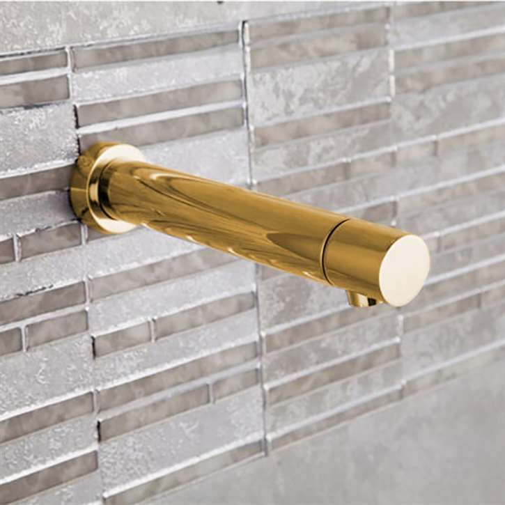 Fontana Venice Wall Mount Touchless Commercial Automatic Sensor Gold Faucet and Soap Dispenser