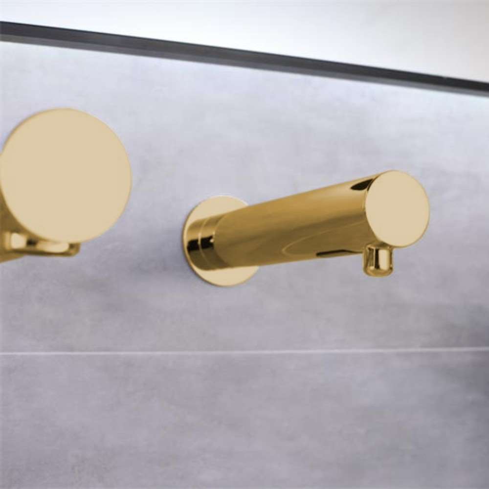 Fontana Venice Wall Mount Touchless Commercial Automatic Sensor Gold Faucet and Soap Dispenser