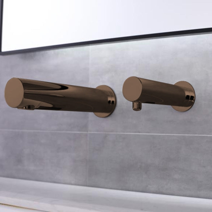 Fontana Venice Wall Mount Touchless Commercial Automatic Sensor Light Oil Rubbed Bronze Faucet and Soap Dispenser