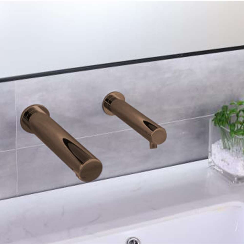 Fontana Venice Wall Mount Touchless Commercial Automatic Sensor Light Oil Rubbed Bronze Faucet and Soap Dispenser