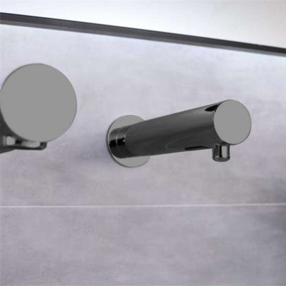 Fontana Venice Wall Mount Touchless Commercial Automatic Sensor Matte Black Faucet and Soap Dispenser