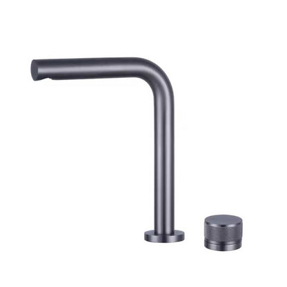 Fontana Vezelay Rotary Controlled Single Handle Deck Mounted Gunmetal Gray Faucet