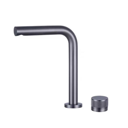 Fontana Vezelay Rotary Controlled Single Handle Deck Mounted Gunmetal Gray Faucet