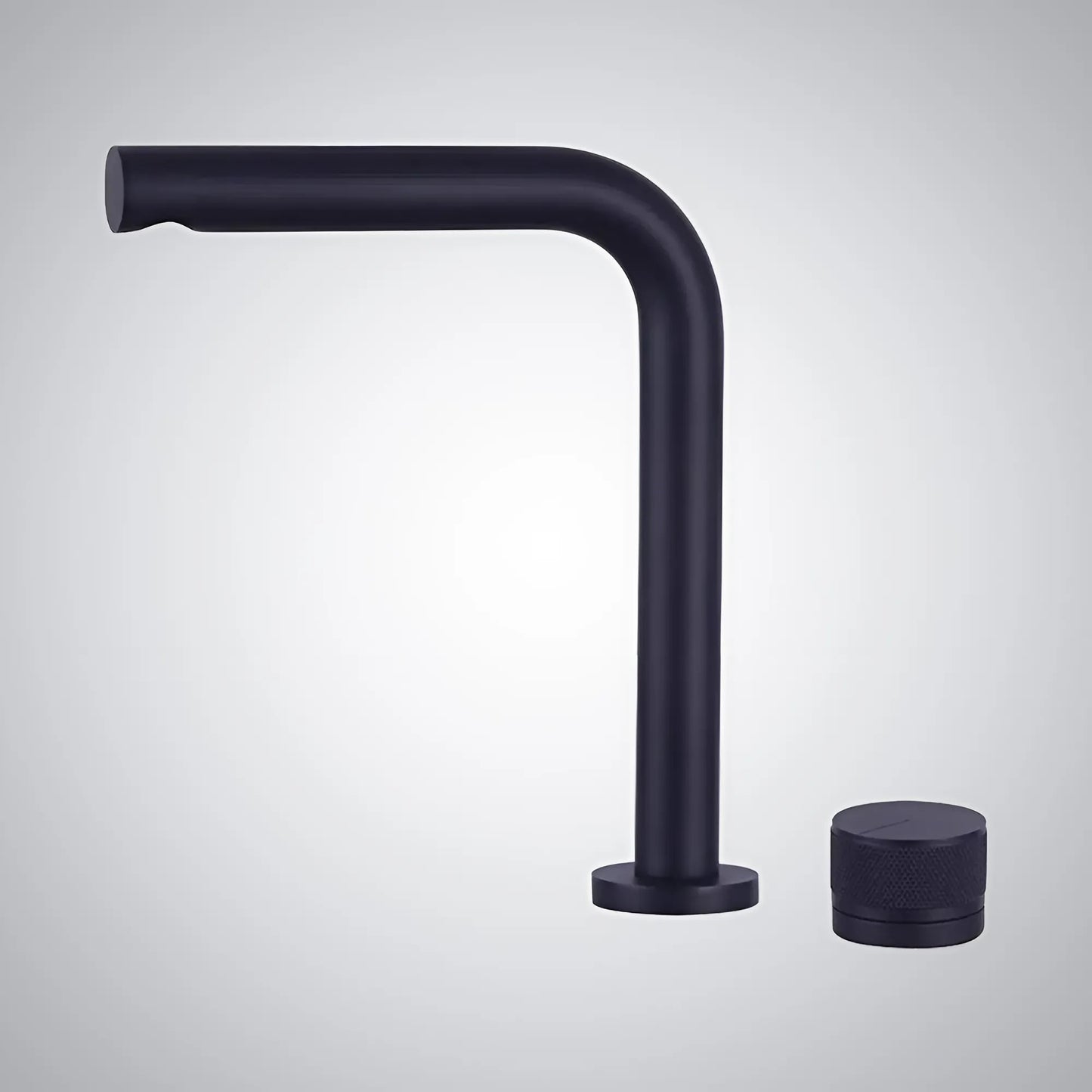 Fontana Vezelay Rotary Controlled Single Handle Deck Mounted Matte Black Faucet