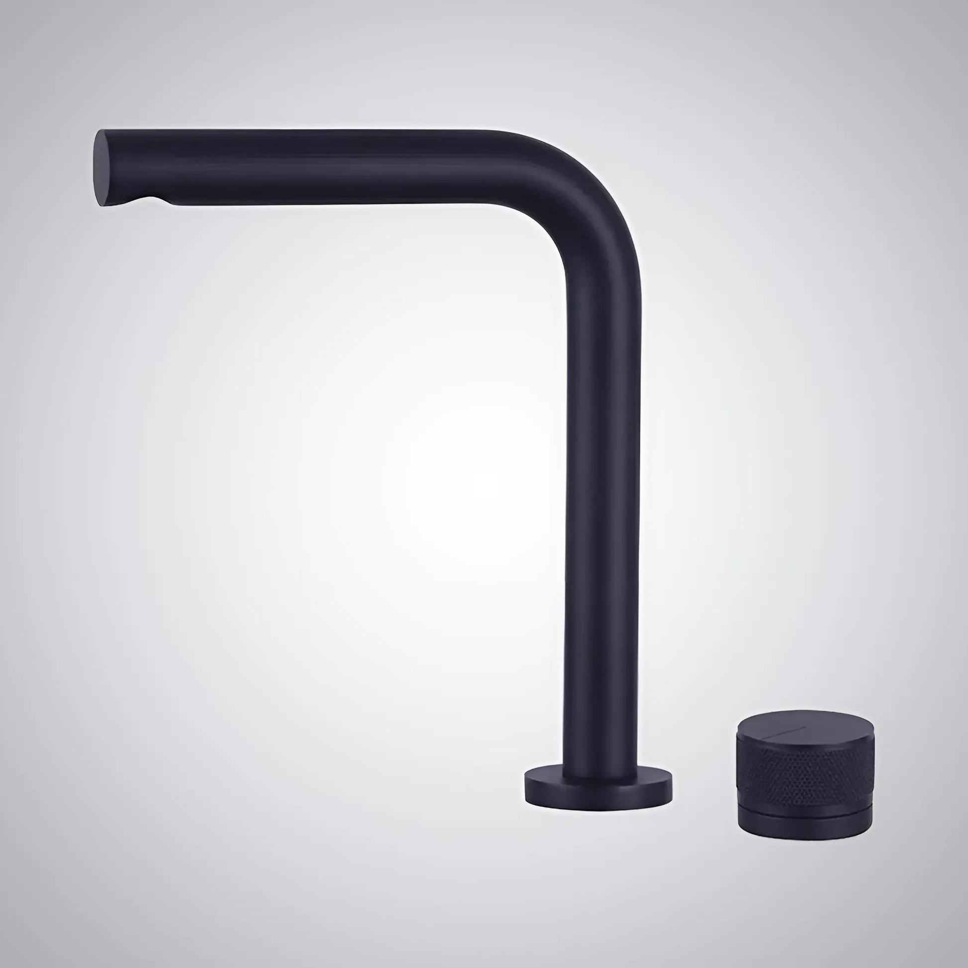 Fontana Vezelay Rotary Controlled Single Handle Deck Mounted Matte Black Faucet