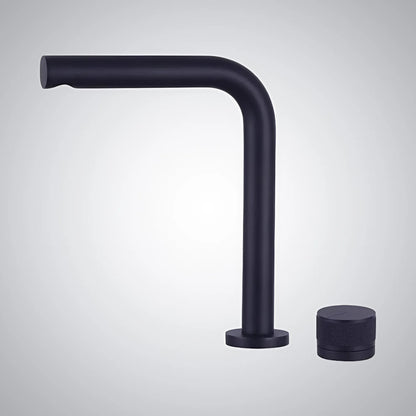 Fontana Vezelay Rotary Controlled Single Handle Deck Mounted Matte Black Faucet