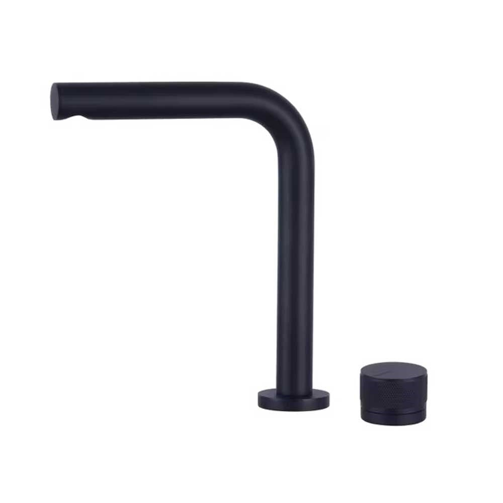 Fontana Vezelay Rotary Controlled Single Handle Deck Mounted Matte Black Faucet