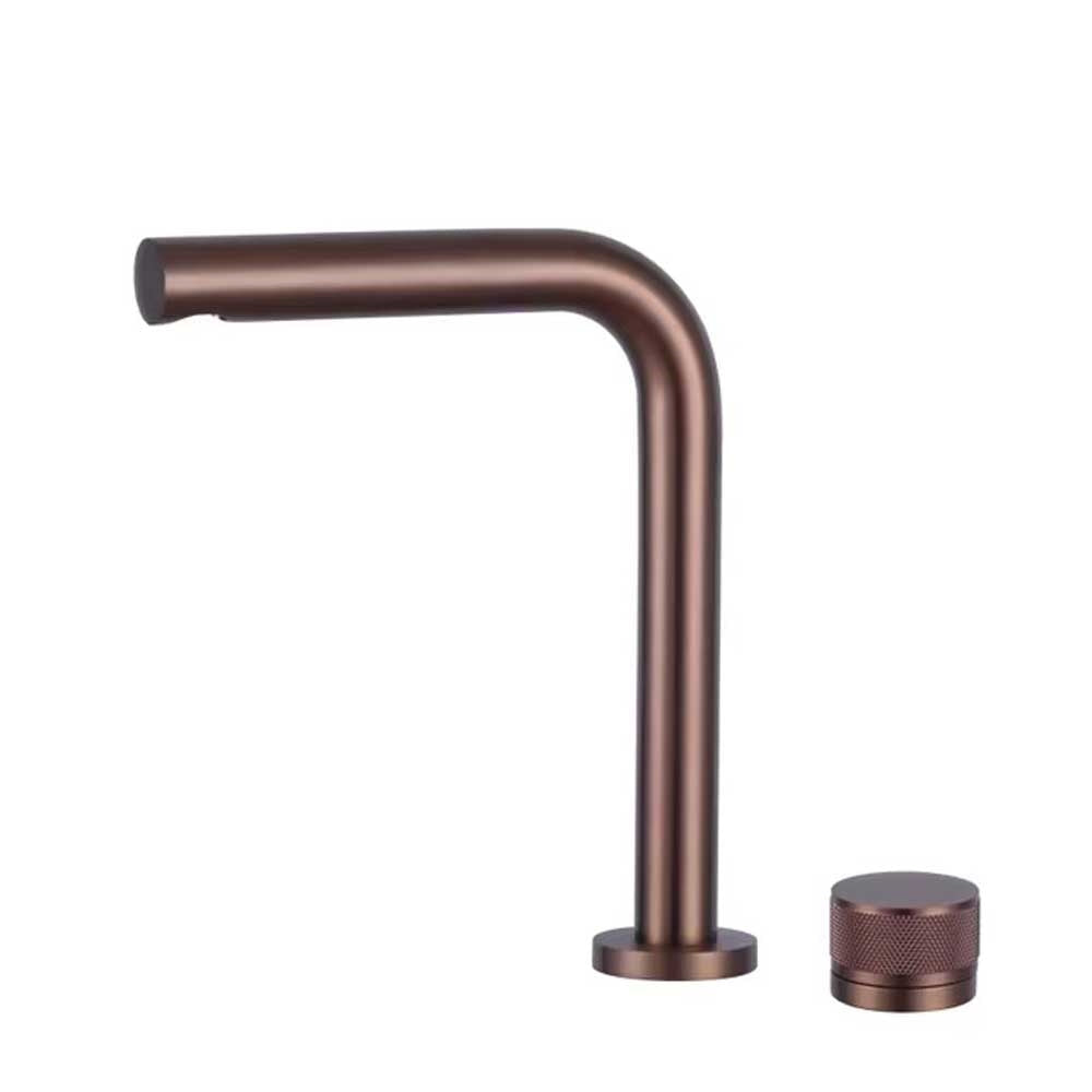 Fontana Vezelay Rotary Controlled Single Handle Deck Mounted Rose Red Faucet