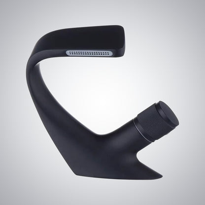 Fontana Vivo Hot And Cold Single Knurling Handle Deck Mounted Matte Black Washbasin Faucet