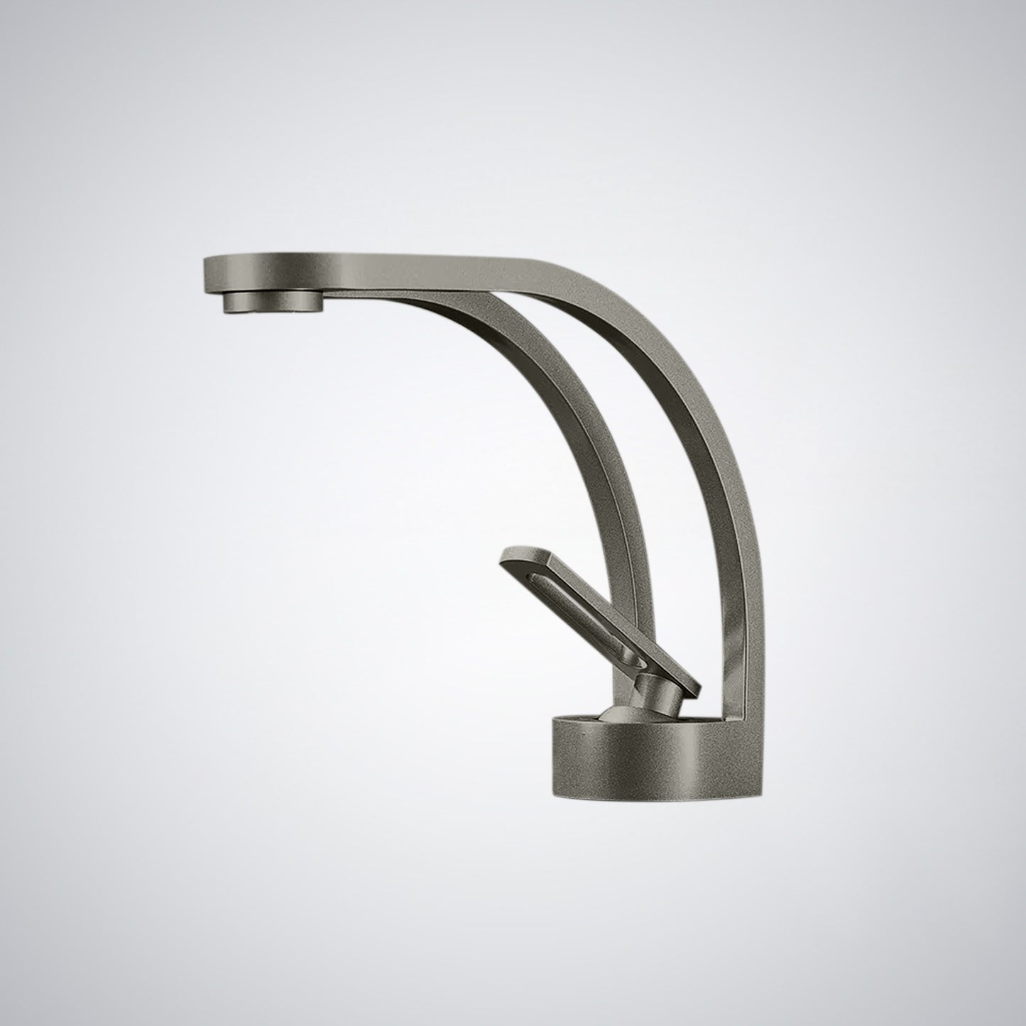 Fontana Zollino Voguish 1.5 GPM Single Handle Deck Mounted Gun Metal Gray Sink Faucet