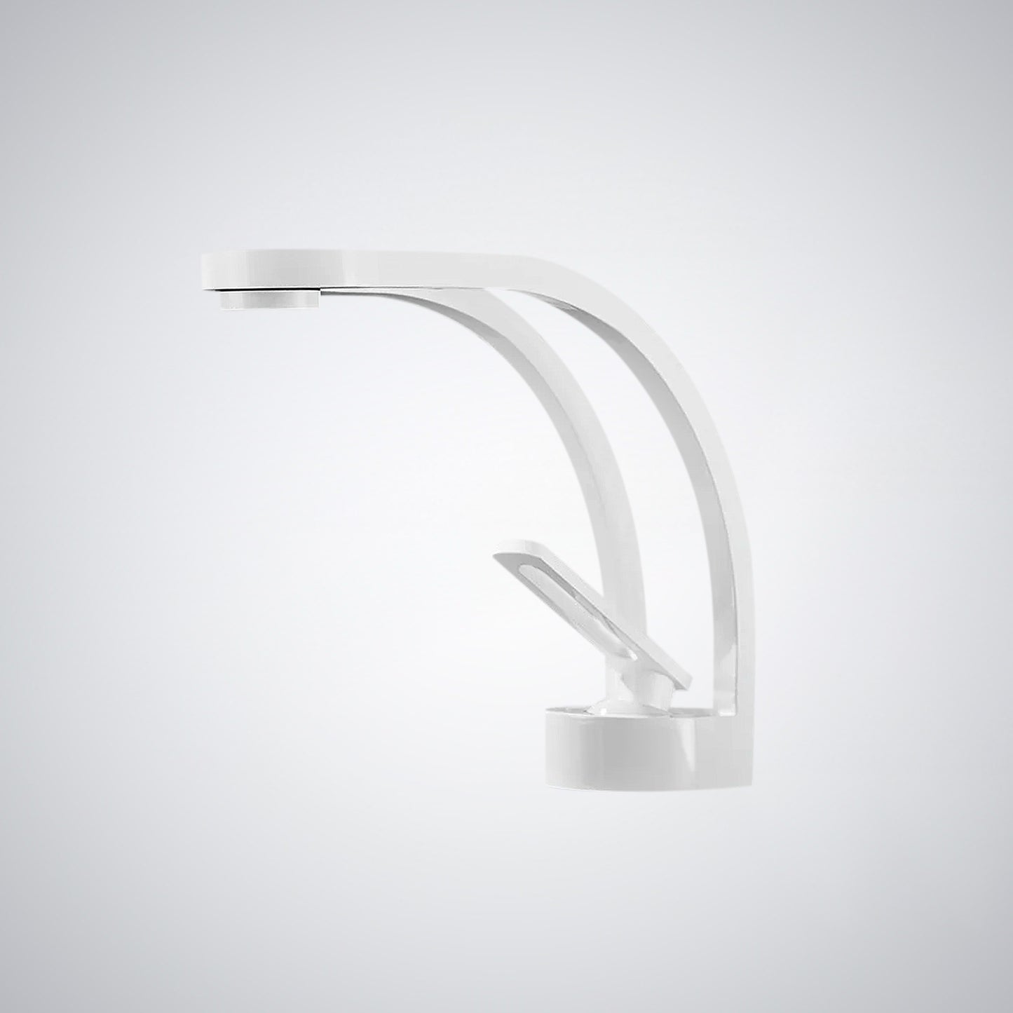 Fontana Zollino Voguish 1.5 GPM Single Handle Deck Mounted Matte White Sink Faucet