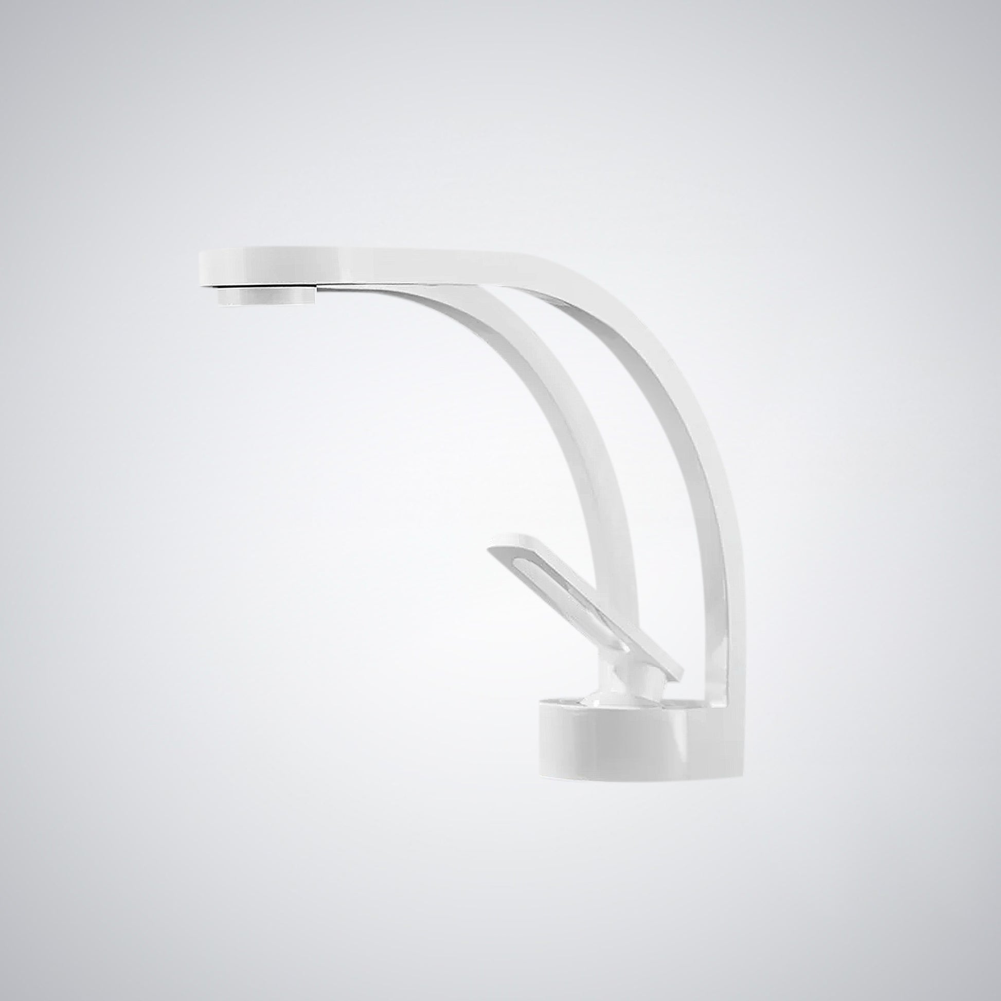 Fontana Zollino Voguish 1.5 GPM Single Handle Deck Mounted Matte White Sink Faucet