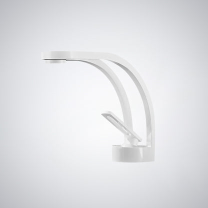 Fontana Zollino Voguish 1.5 GPM Single Handle Deck Mounted Matte White Sink Faucet