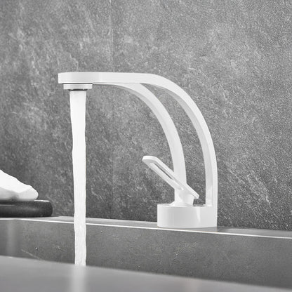 Fontana Zollino Voguish 1.5 GPM Single Handle Deck Mounted Matte White Sink Faucet