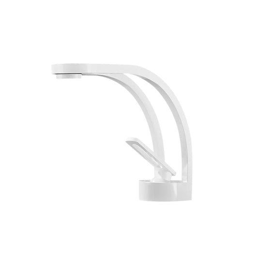 Fontana Zollino Voguish 1.5 GPM Single Handle Deck Mounted Matte White Sink Faucet