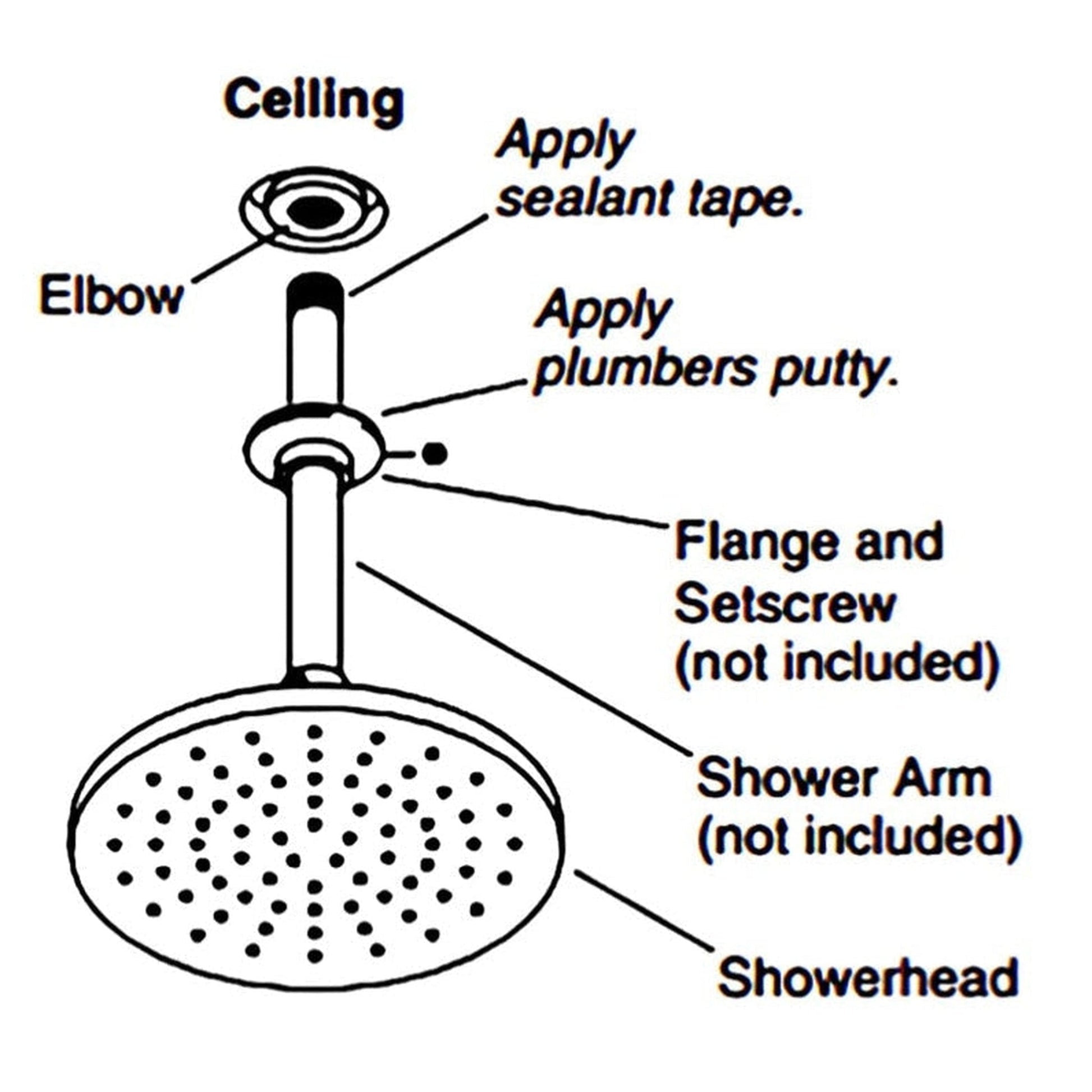 FontanaShowers Atlantic Creative Luxury 12" Large Chrome Round Ceiling Mounted Massage Shower System With Water Powered LED Lights, 6-Jet Body Sprays, and Hand Shower