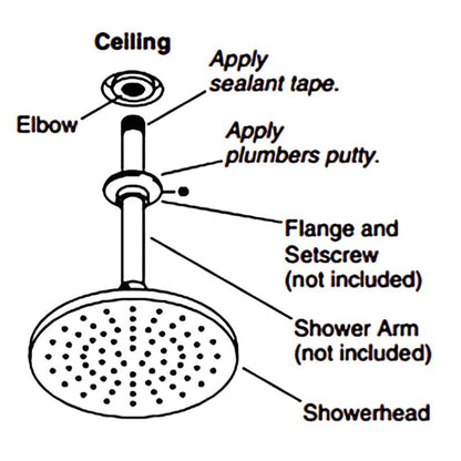 FontanaShowers Atlantic Creative Luxury 12" Large Chrome Round Ceiling Mounted Shower System Without Water Powered LED Lights, 6-Jet Body Spray and Hand Shower