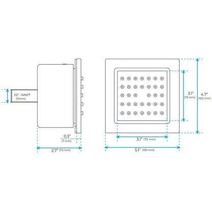 FontanaShowers Benevento Creative Luxury Gold Recessed Ceiling Mounted LED Musical Thermostatic Phone Controlled Waterfall, Rainfall & Mist Shower System With 6-Jet Body Sprays and Hand Shower