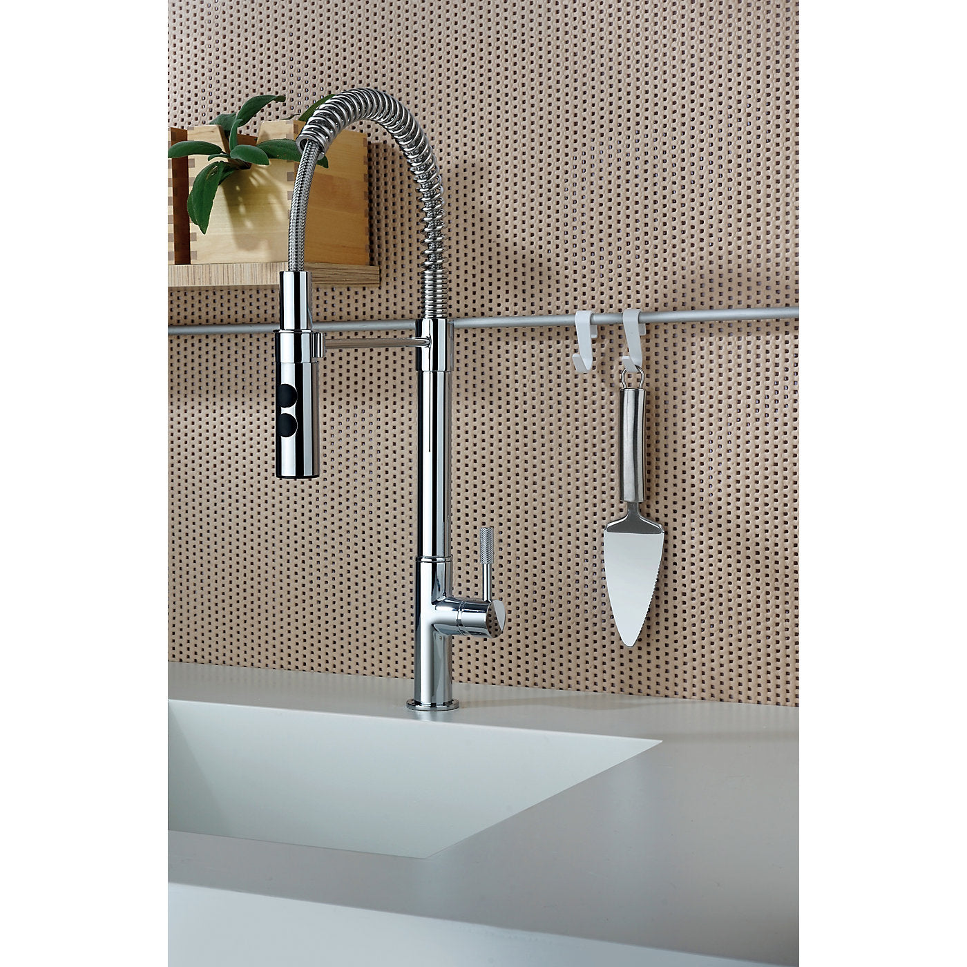 Fortis 43555S0BN Marcus Brushed Nickel Culinary Single Handle Pull-Down Kitchen Faucet