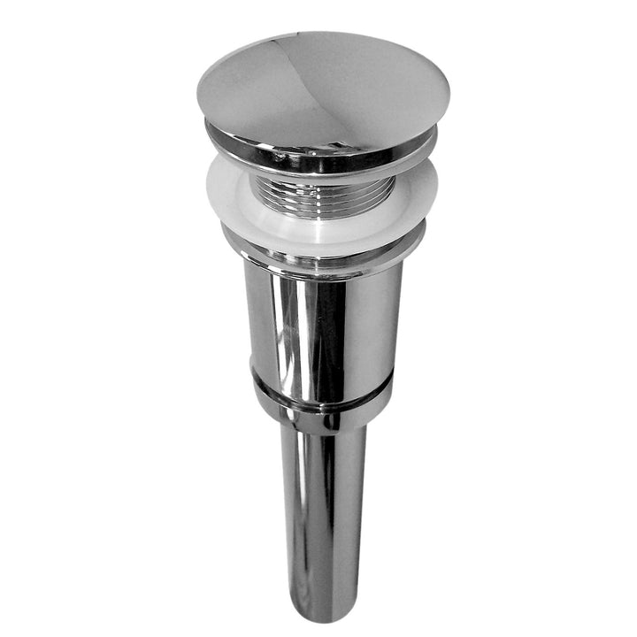 Fortis 5094500PC Polished Chrome Round Push and Seal Metallic Drain Assembly