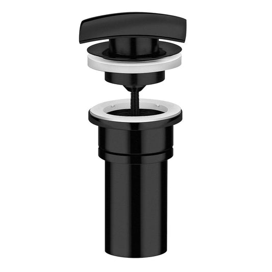 Fortis 5095500MB Matte Black Square Push and Seal Metallic Drain Assembly
