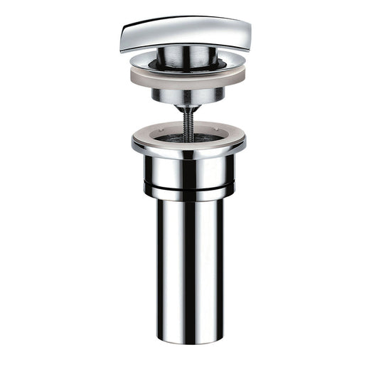 Fortis 5095500PC Polished Chrome Square Push and Seal Metallic Drain Assembly