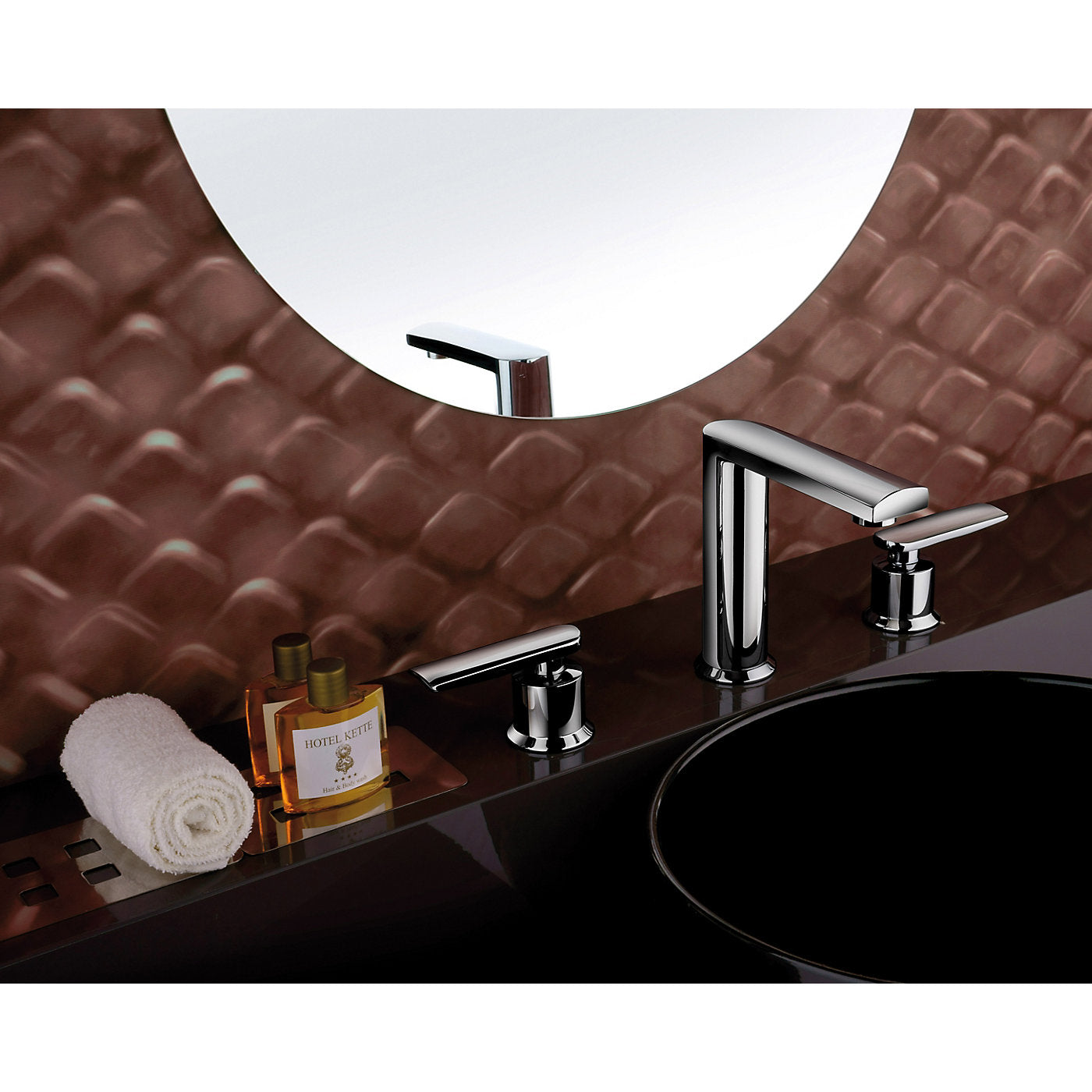 Fortis 602140CBG Vitrina Brushed Gold Two-Handle 8" Widespread Bathroom Sink Faucet