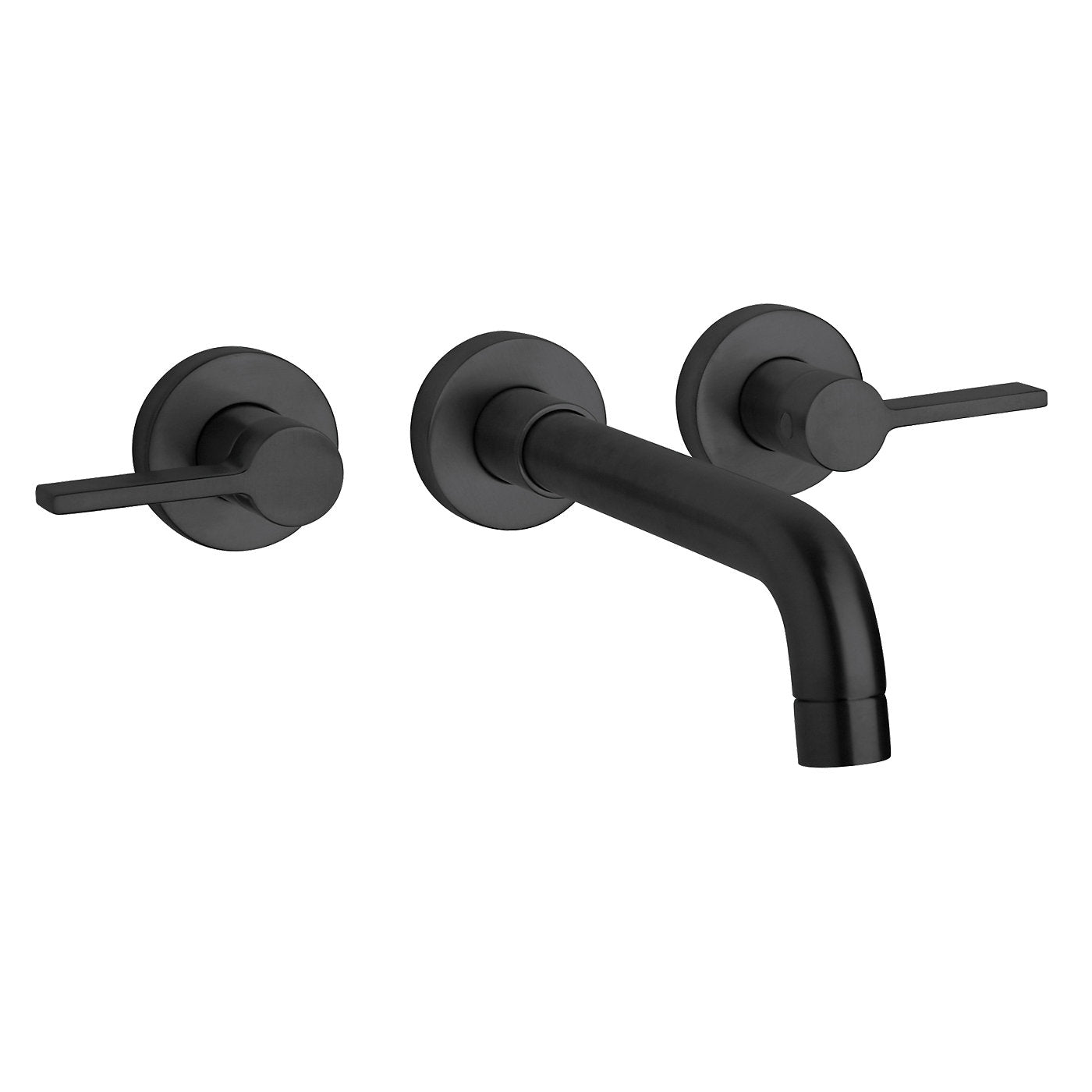 Fortis 922070CMB Brera Matte Black Two-Handle 8" Wall-Mount Bathroom Sink Faucet