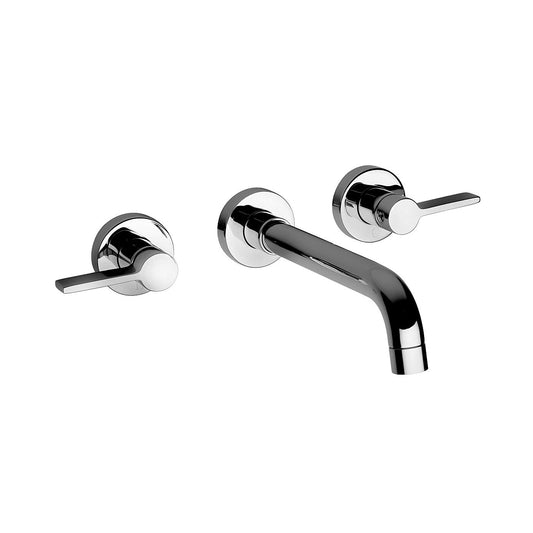Fortis 922070CPC Brera Polished Chrome Two-Handle 8" Wall-Mount Bathroom Sink Faucet