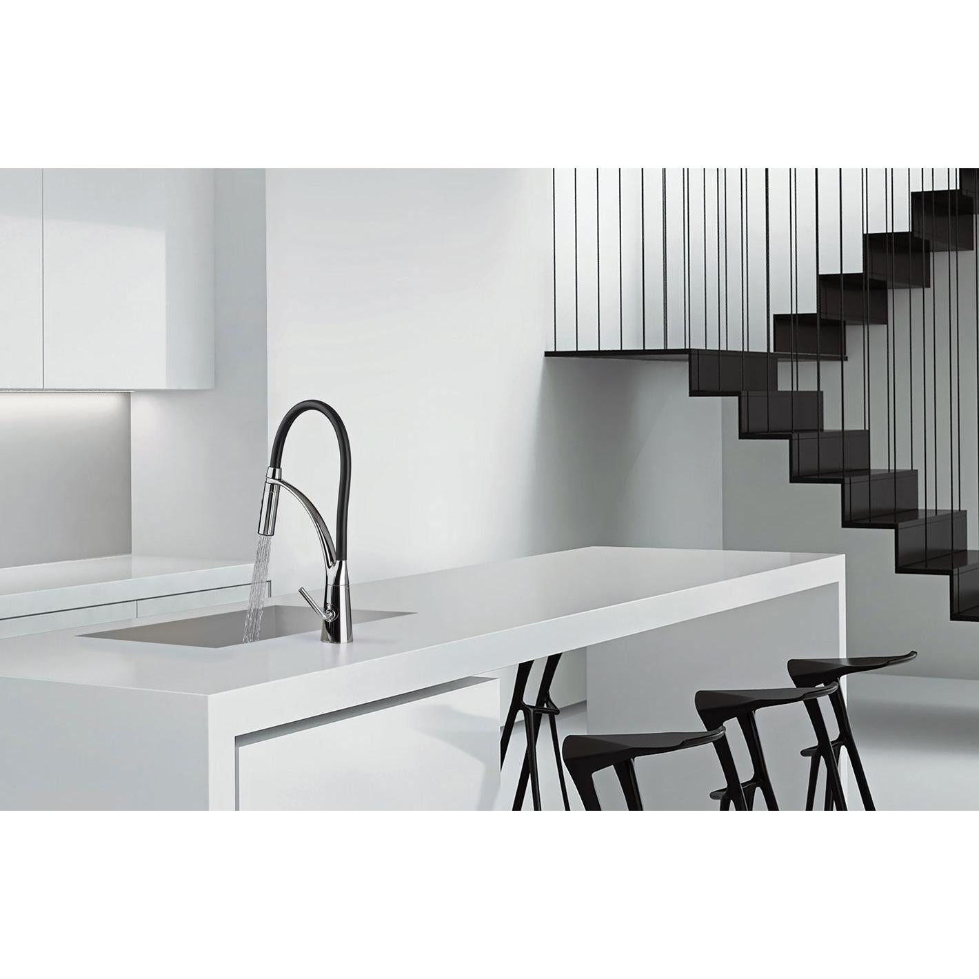 Fortis AC54200PC Julius Polished Chrome Culinary Single Handle Pull-Down Kitchen Faucet