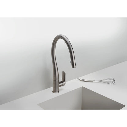 Fortis RK59100BN Romulus Brushed Nickel Single Handle Pull-Down Kitchen Faucet