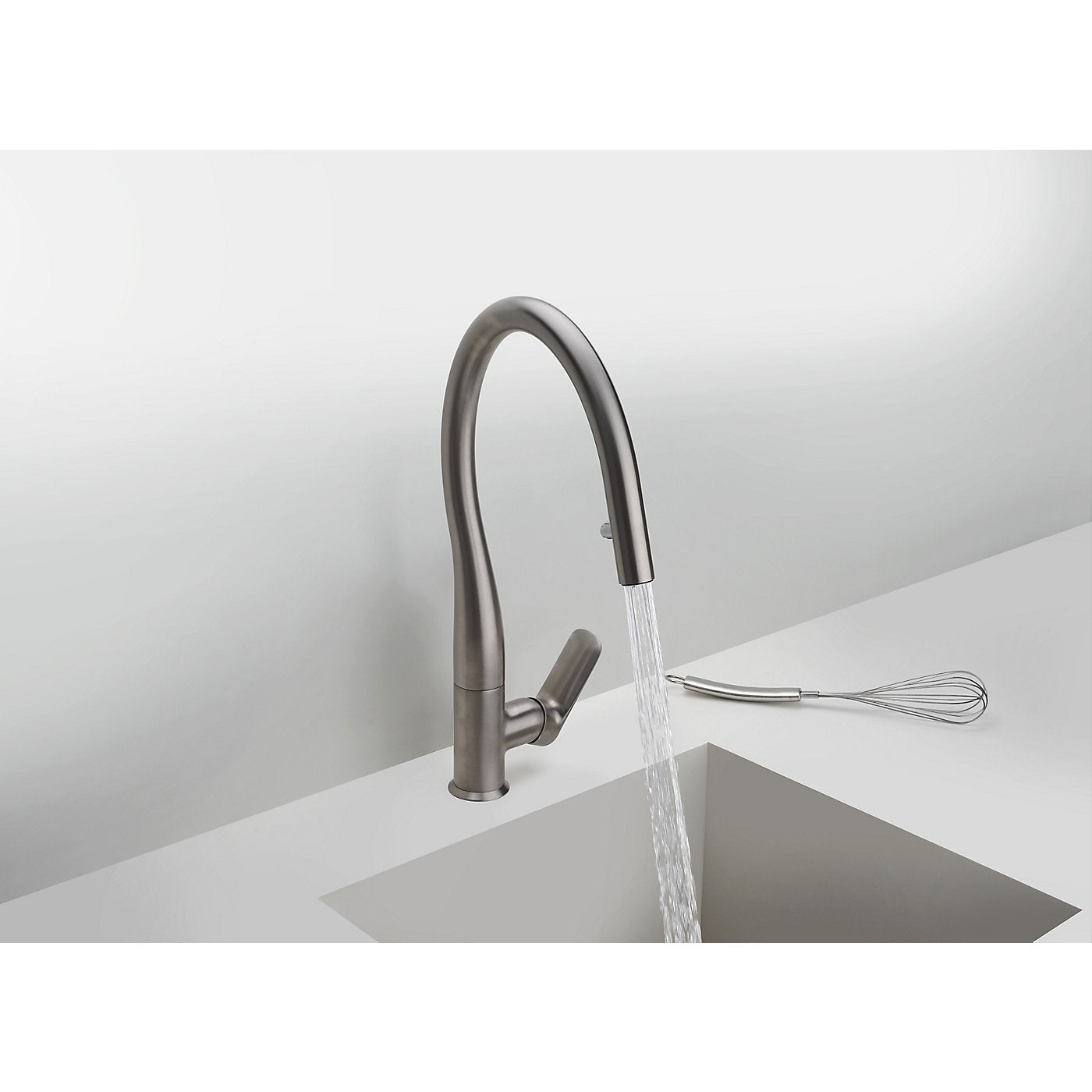 Fortis RK59100BN Romulus Brushed Nickel Single Handle Pull-Down Kitchen Faucet