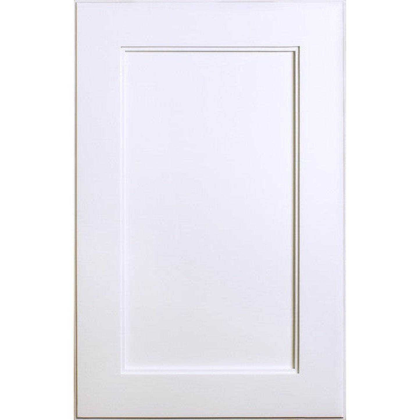 Fox Hollow Furnishings 101W5-CN 14" x 24" White Shaker Style Natural Interior Standard 4" Depth Recessed Medicine Cabinet