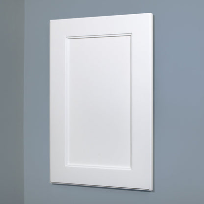 Fox Hollow Furnishings 101W5-CW 14" x 24" White Shaker Style White Interior Special 3" Depth Recessed Medicine Cabinet