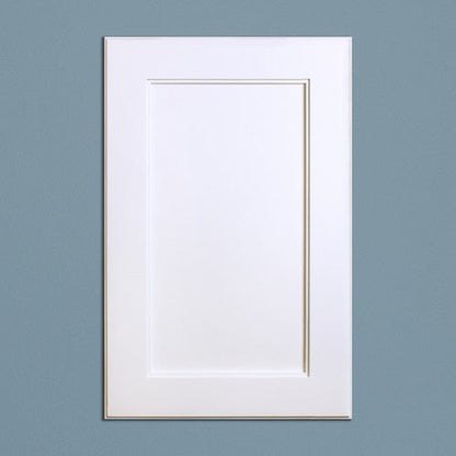 Fox Hollow Furnishings 101W5-CW 14" x 24" White Shaker Style White Interior Standard 4" Depth Recessed Medicine Cabinet