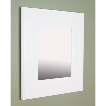 Fox Hollow Furnishings 11" x 14" Portrait Shaker White Special 3" Depth Mirrored Medicine Cabinet