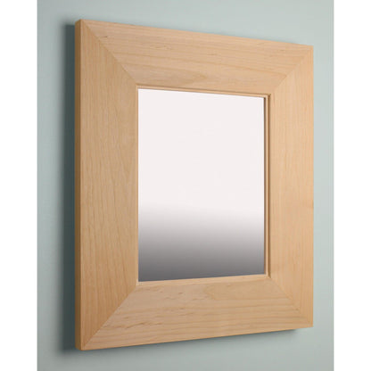 Fox Hollow Furnishings 11" x 14" Unfinished Portrait Flat Edge Standard 4" Depth Mirrored Medicine Cabinet