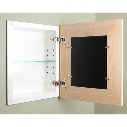 Fox Hollow Furnishings 11" x 14" Unfinished Raised Edge Compact Portrait Special 3" Depth Recessed Picture Frame Medicine Cabinet