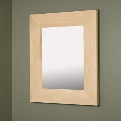 Fox Hollow Furnishings 13" x 16" Unfinished Flat Edge Special 3" Depth Mirrored Medicine Cabinet