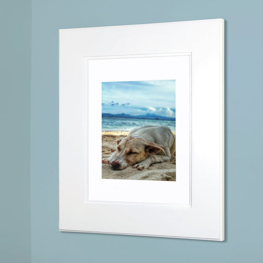 Fox Hollow Furnishings 13" x 16" White Regular Shaker Style Special 3" Depth Recessed Picture Frame Medicine Cabinet