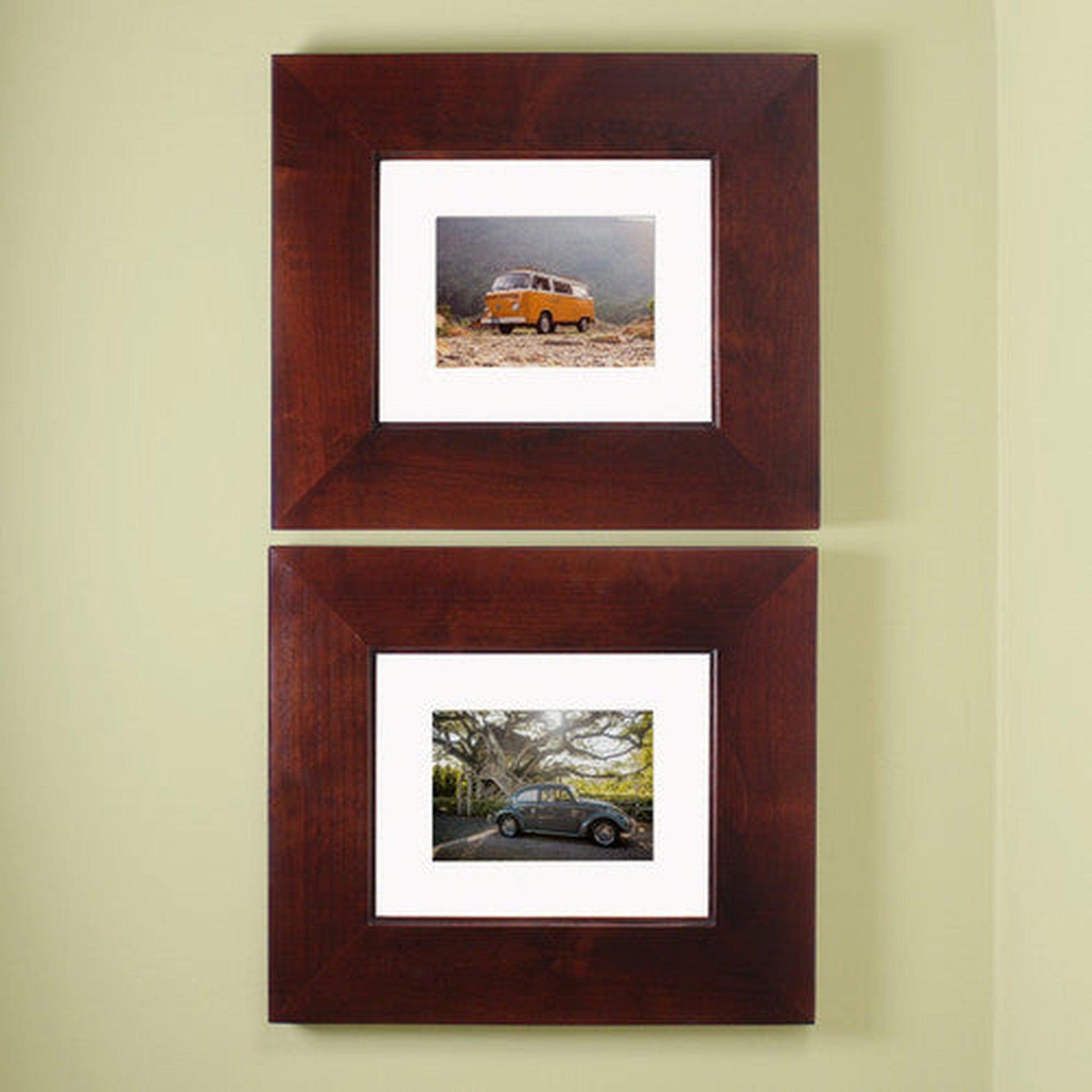 Fox Hollow Furnishings 14" x 11" Espresso Compact Landscape Recessed Picture Frame Medicine Cabinet