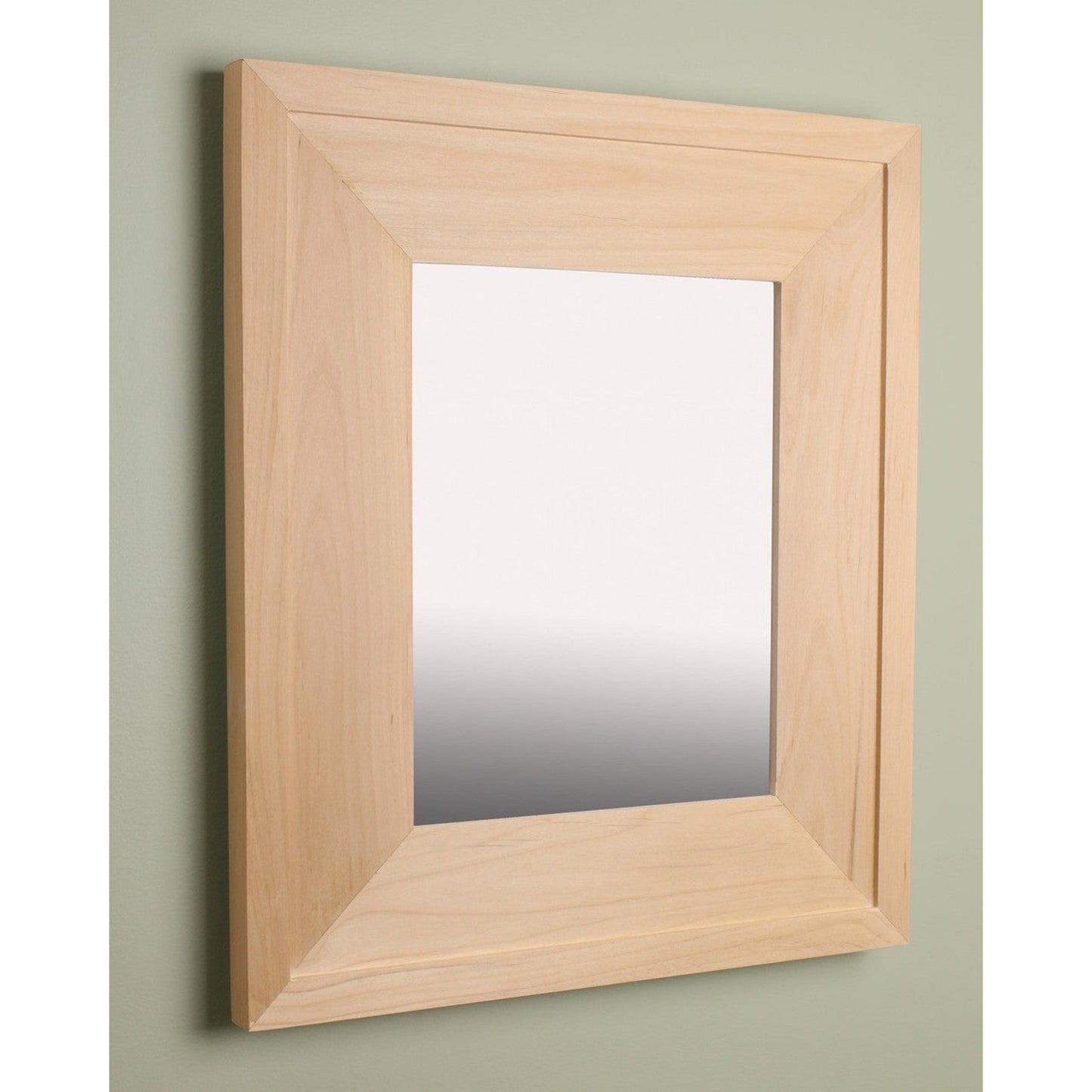 Fox Hollow Furnishings 14" x 11" Unfinished Portrait Raised Edge Standard 4" Depth Mirrored Medicine Cabinet