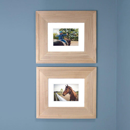 Fox Hollow Furnishings 14" x 11" Unfinished Raised Edge Compact Landscape Special 3" Depth Recessed Picture Frame Medicine Cabinet