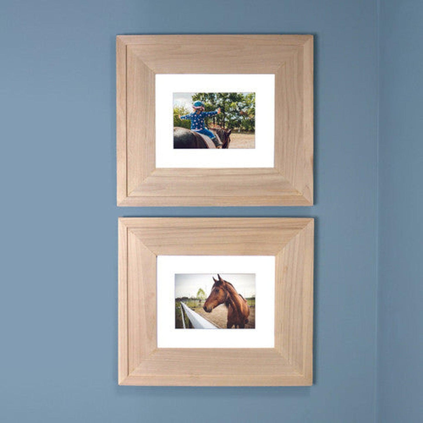 Fox Hollow Furnishings 14" x 11" Unfinished Raised Edge Compact Landscape Special 6" Depth Recessed Picture Frame Medicine Cabinet