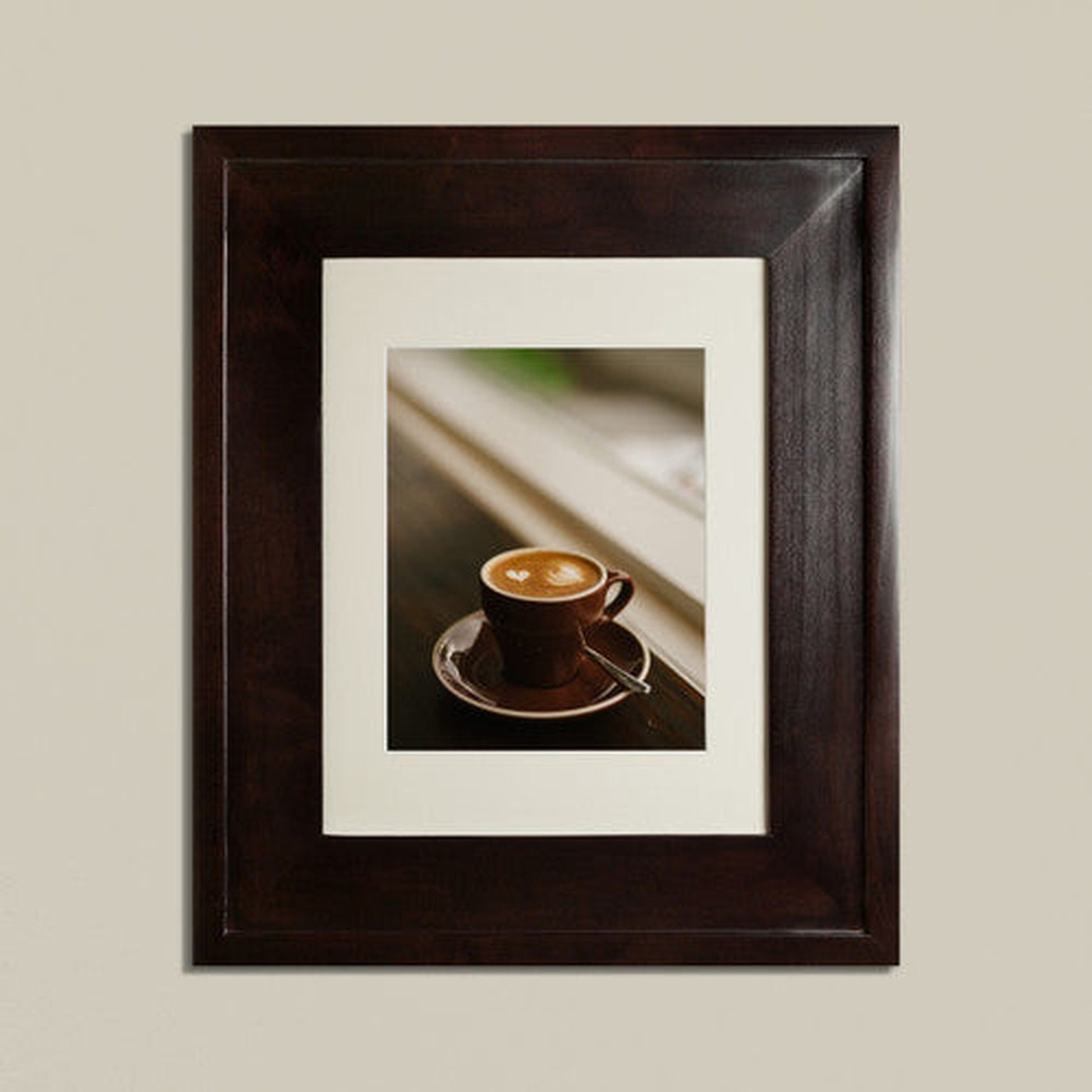 Fox Hollow Furnishings 14" x 16" Coffee Bean Regular Special 3" Depth Recessed Picture Frame Medicine Cabinet With Mirror