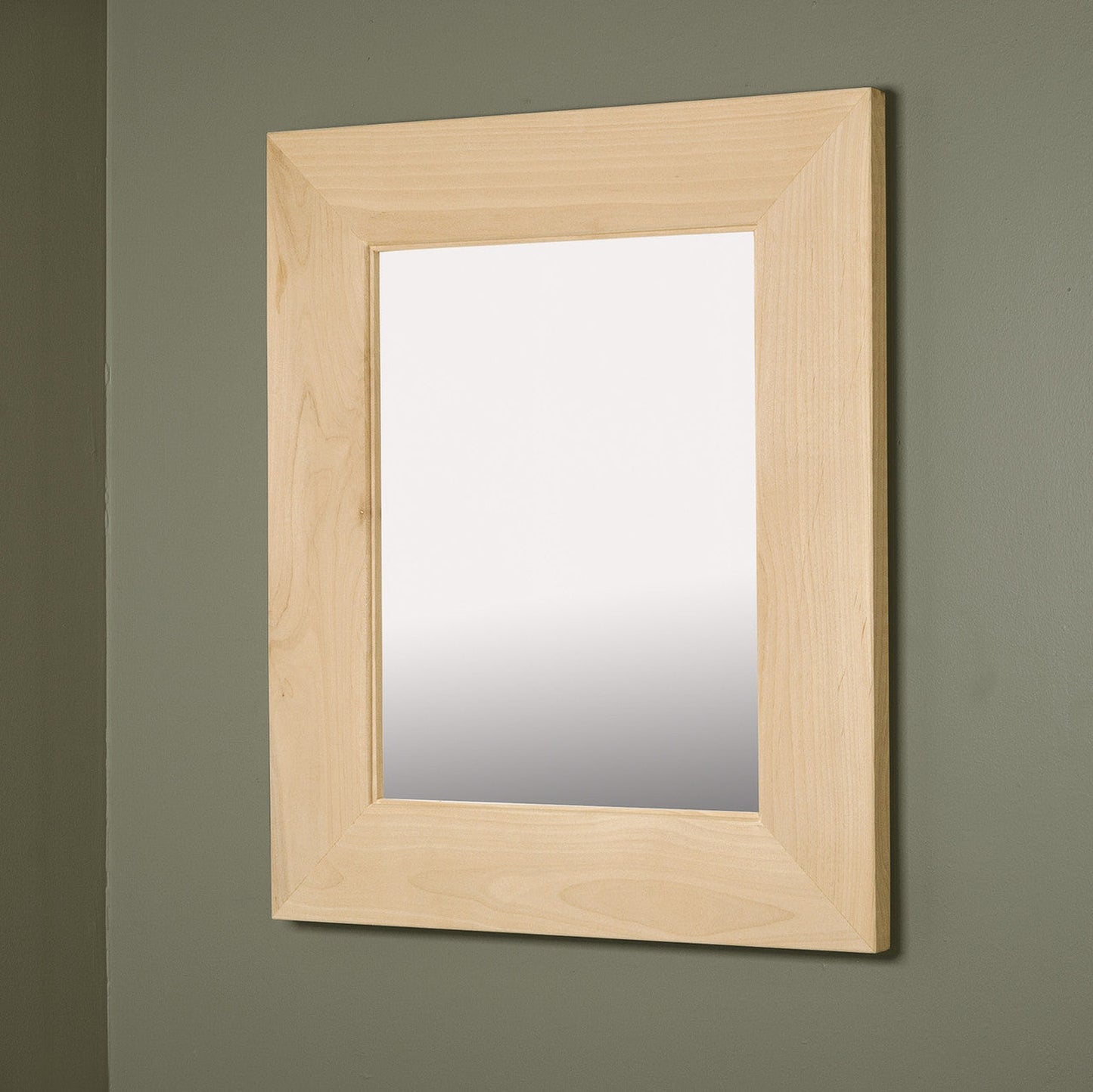 Fox Hollow Furnishings 14" x 16" Regular Unfinished Special 3" Depth Recessed Picture Frame Medicine Cabinet With Mirror